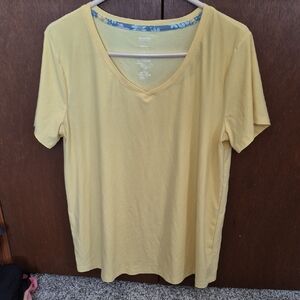 Sonoma Light Yellow Short Sleeve V-Neck Tee